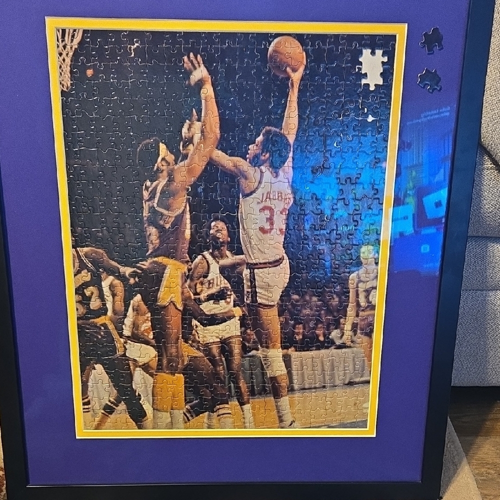 Kareem Abdul-jabaar And Wilt Chamberlin Framed Puzzel